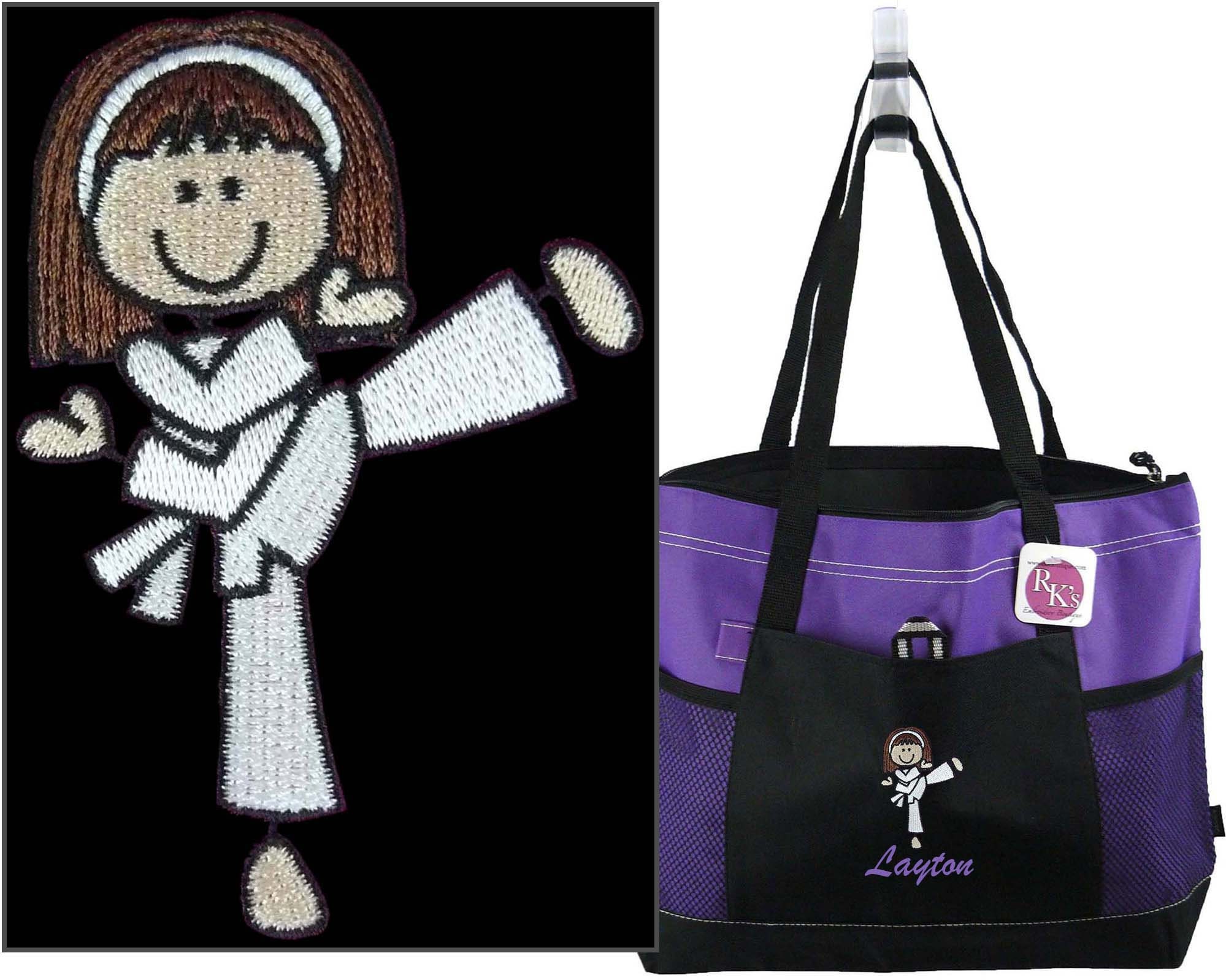 Karate Player Canvas Tote Bag - Martial Arts Team Bag And Karate Lover Gift