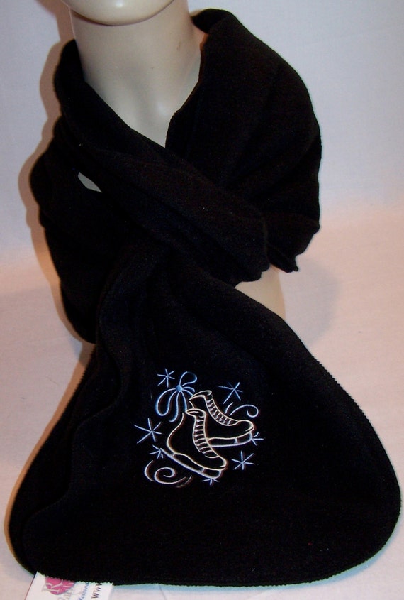 Ice Skates & Winter Snowflakes Warm Fleece Scarf Il_570xn