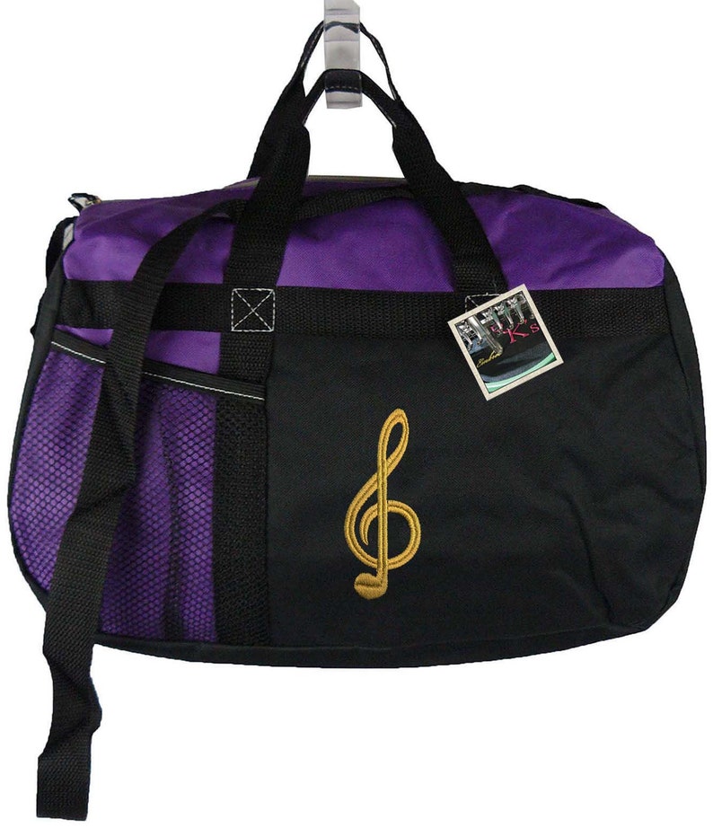 G Clef Gemline Sequel Custom Embroidered Sport Duffel Bag Monogram Free Name Band Musician Choir