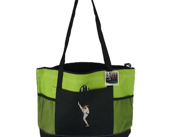 Karate Monogram on Bag Custom Embroidered Gemline Select Zipper Tote Martial Arts Taekwondo Lady