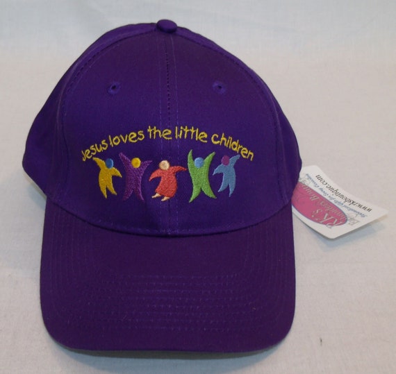 Jesus Loves The Little Children Religious Custom Baseball Hat Vacation Bible School Monogram Sunday School Il_570xn