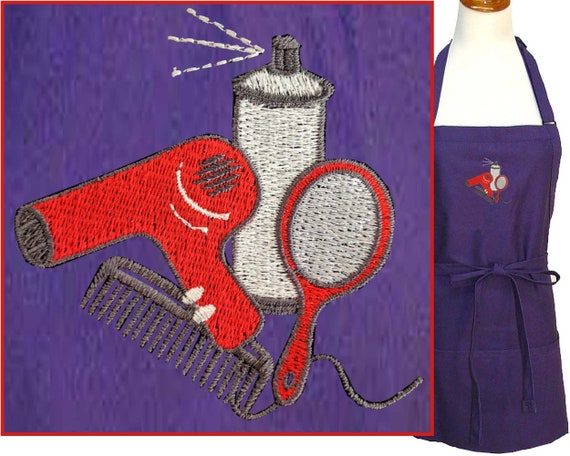 Hair Stylist Monogram Apron Youth Or Adult Size Free Name Custom