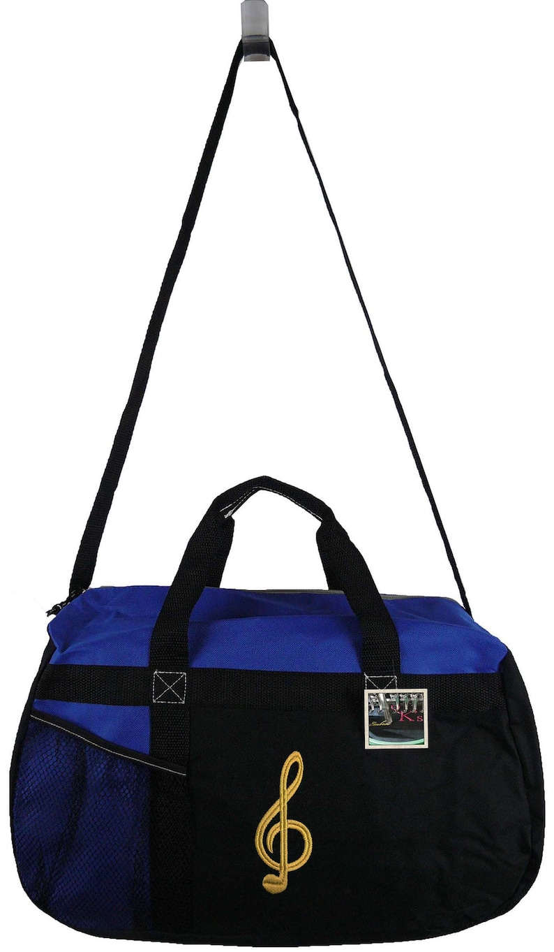 G Clef Gemline Sequel Custom Embroidered Sport Duffel Bag Monogram Free Name Band Musician Choir