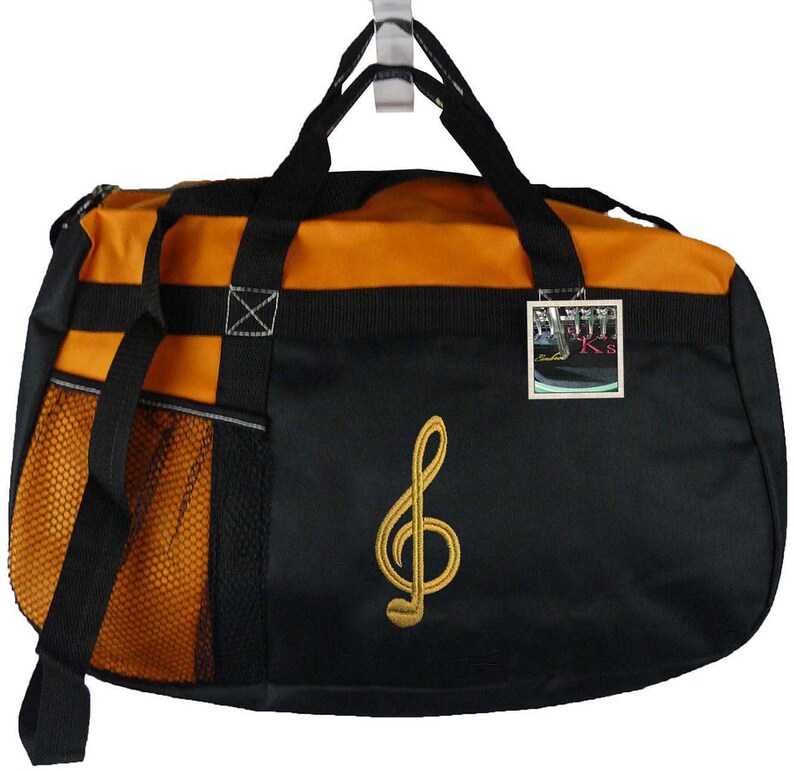 G Clef Gemline Sequel Custom Embroidered Sport Duffel Bag Monogram Free Name Band Musician Choir