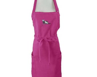 Ferret Embroidered Twill Apron: Personalized Chef Art Smock