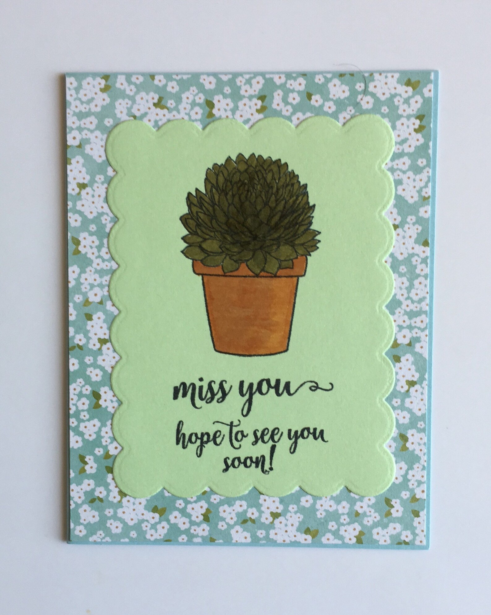Miss You Hope to See You Soon Encouragement Card | Etsy