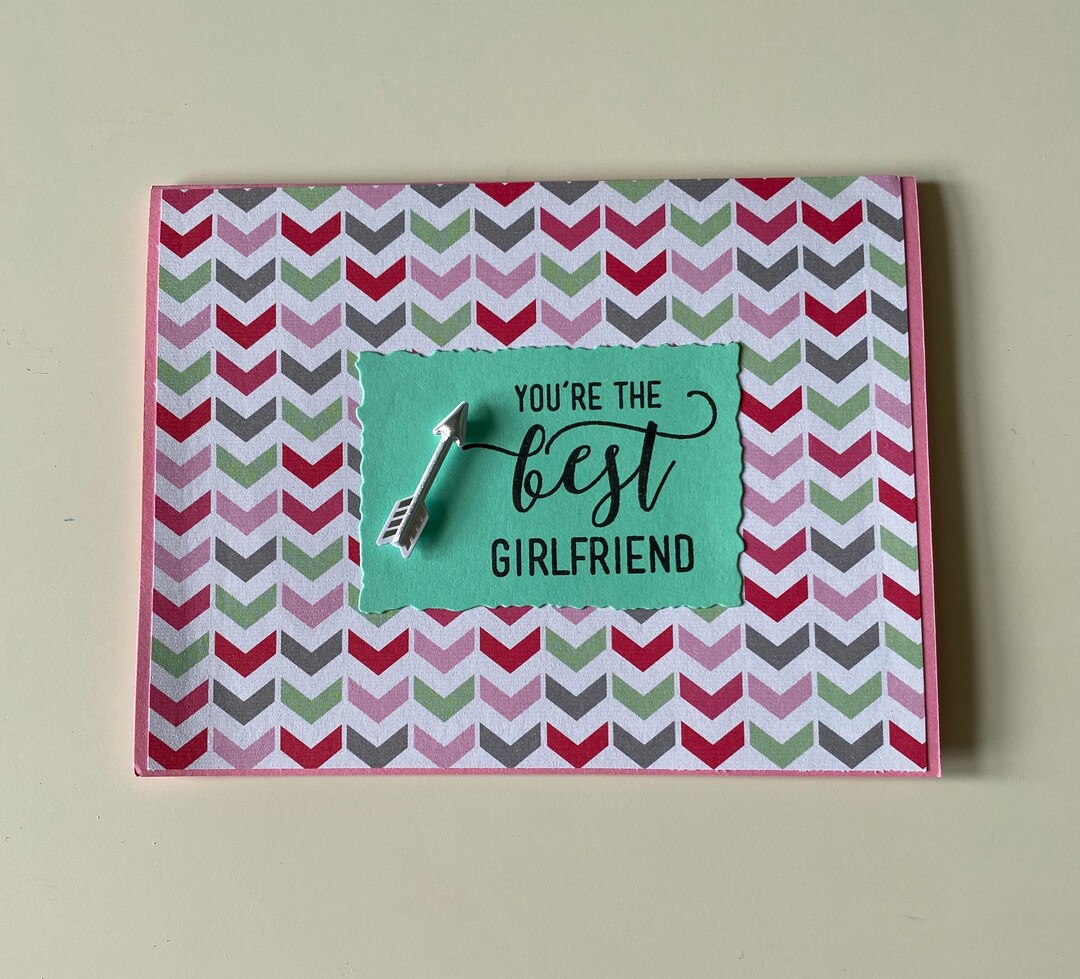 Youre the Best Girlfriend Handmade Greeting Card Etsy