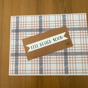 Feel Better Soon Greeting Card, Handmade Greeting Card