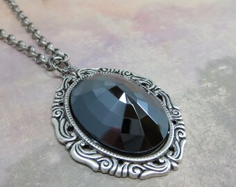 Jack Multi Strand Necklace in Charcoal Gray Crystal main image 1