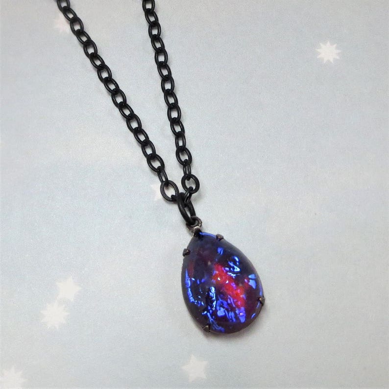 Mexican Opal Necklace Dragons Breath Necklace Mexican Fire Opal Necklace Pendant Jewelry Gift