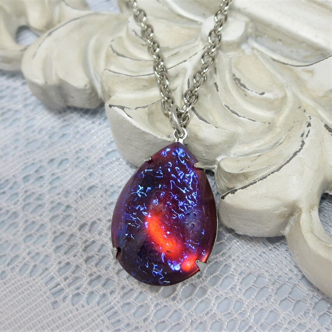 Dragons Breath Necklace Mexican Opal Necklace LARGER SIZE Etsy Australia