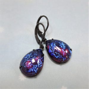 Mexican Opal Dragons Breath Glass Mexican Opal Earrings