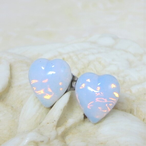 White Opal Earrings White Fire Opal Earrings Art Deco Victorian Bridal Wedding Jewelry October Birthstone Gift
