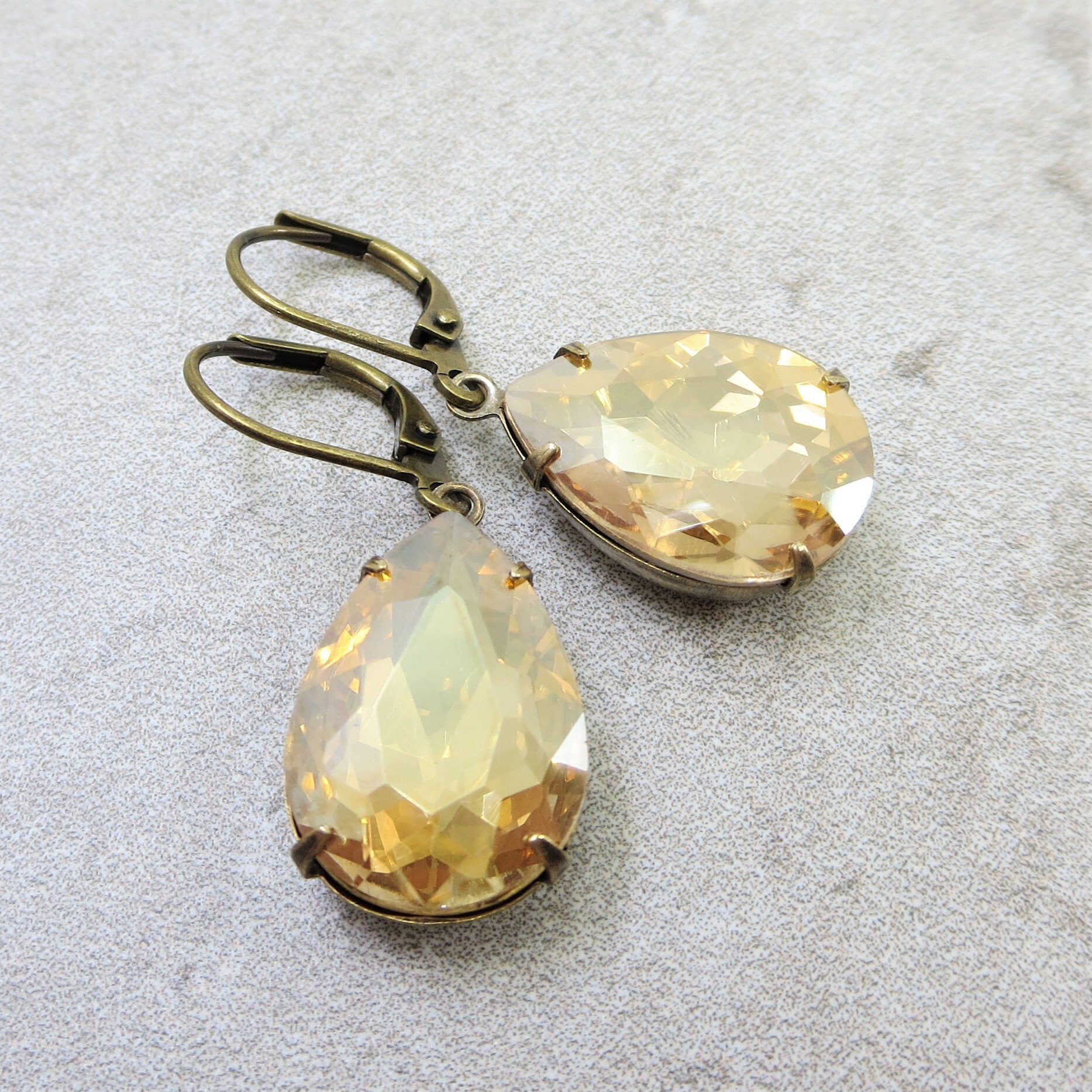 De Cavalier Champagne crystal earrings 58 main image 1