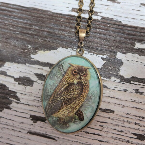 Owl Locket Etsy