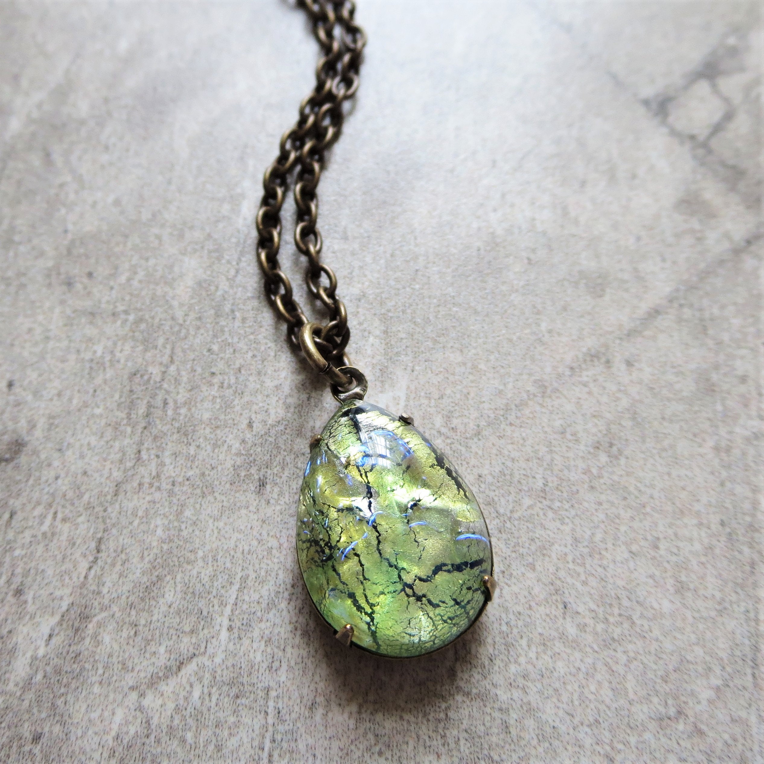 Mint Green Fire Opal Necklace Pendant Mint Green Opal Necklace | Etsy