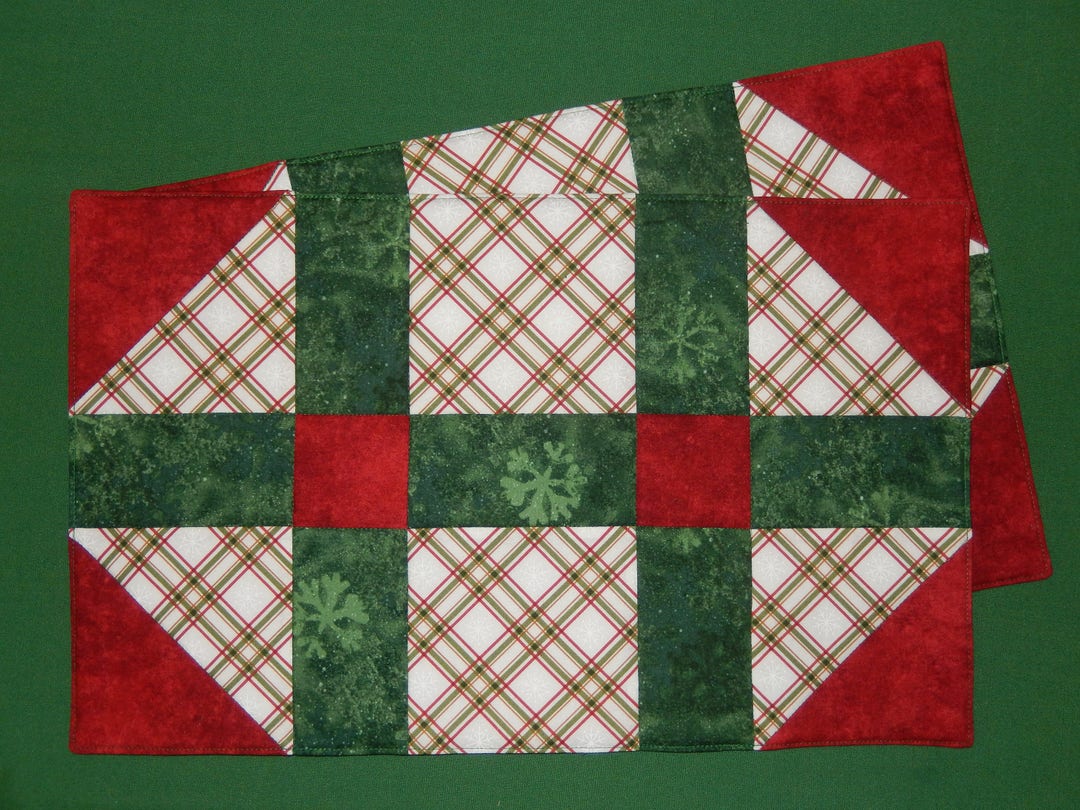 Christmas Plaid Placemats Set of Two Etsy