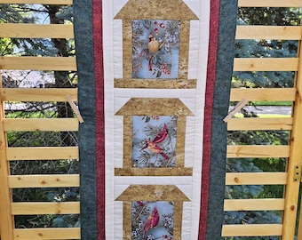 Three Panel Cardinal Wall Hanging