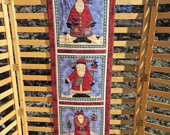 Three Panel Santa Wall Hanging