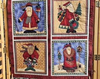 Four Panel Santa Wall Hanging
