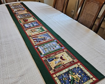 Twelve Days of Christmas Table Runner