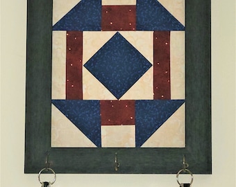 Classic Patchwork in a Frame with Hooks