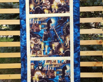 Mystical Cats 3 Panel Wall Hanging, option 2