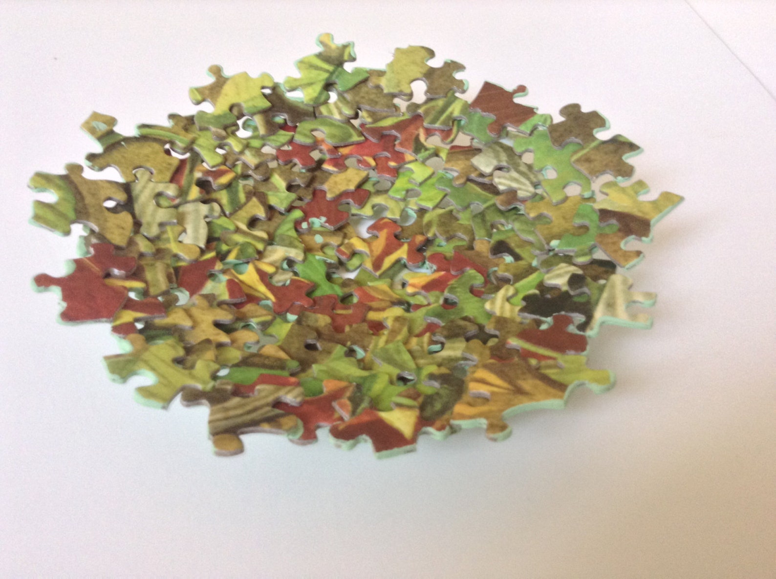 Shades of Green Jigsaw Puzzle Bowl Etsy