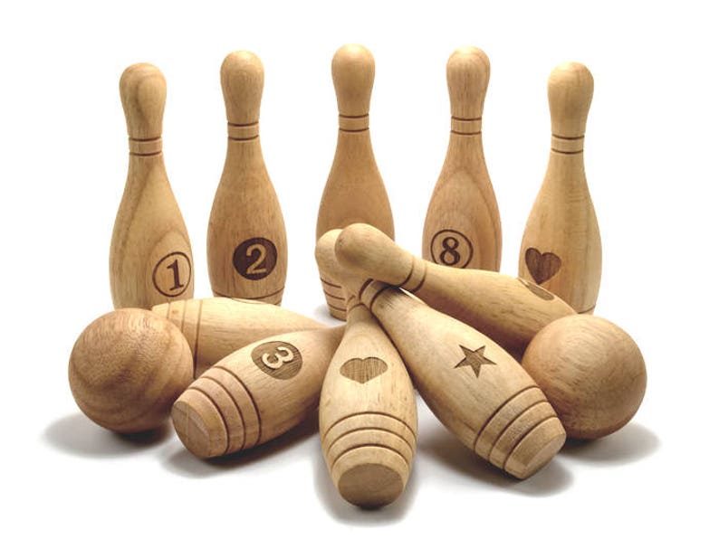 Bowling Game Personalized Bowling Set Engraved Name on Etsy