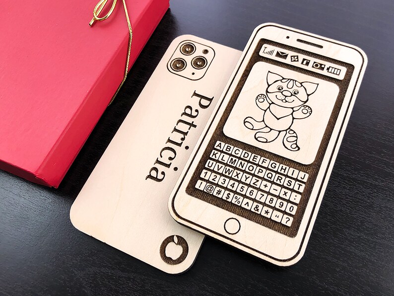 IPhone Gift for Baby First iPhone Personalized Wooden Etsy