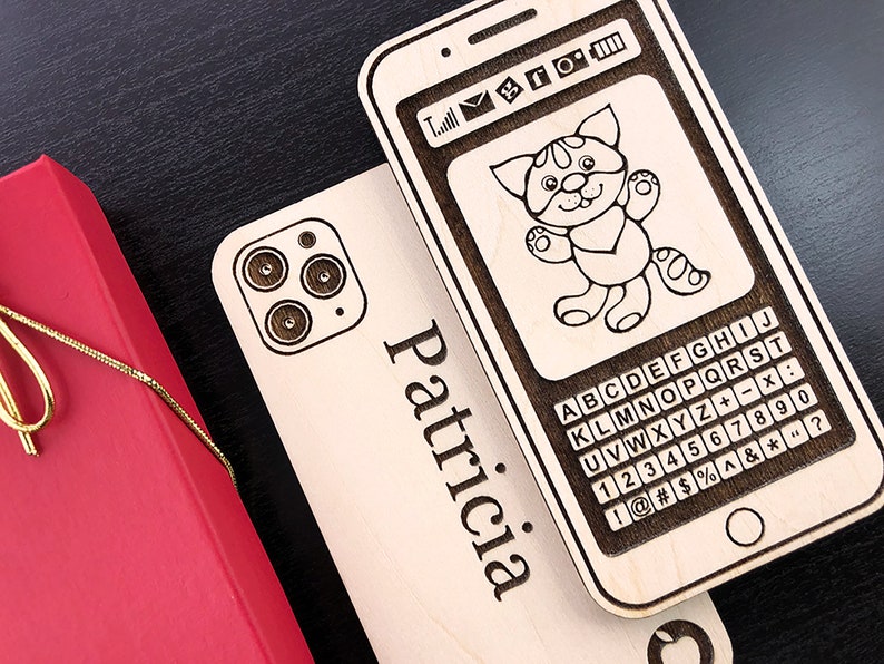 IPhone Gift for Baby First iPhone Personalized Wooden Etsy