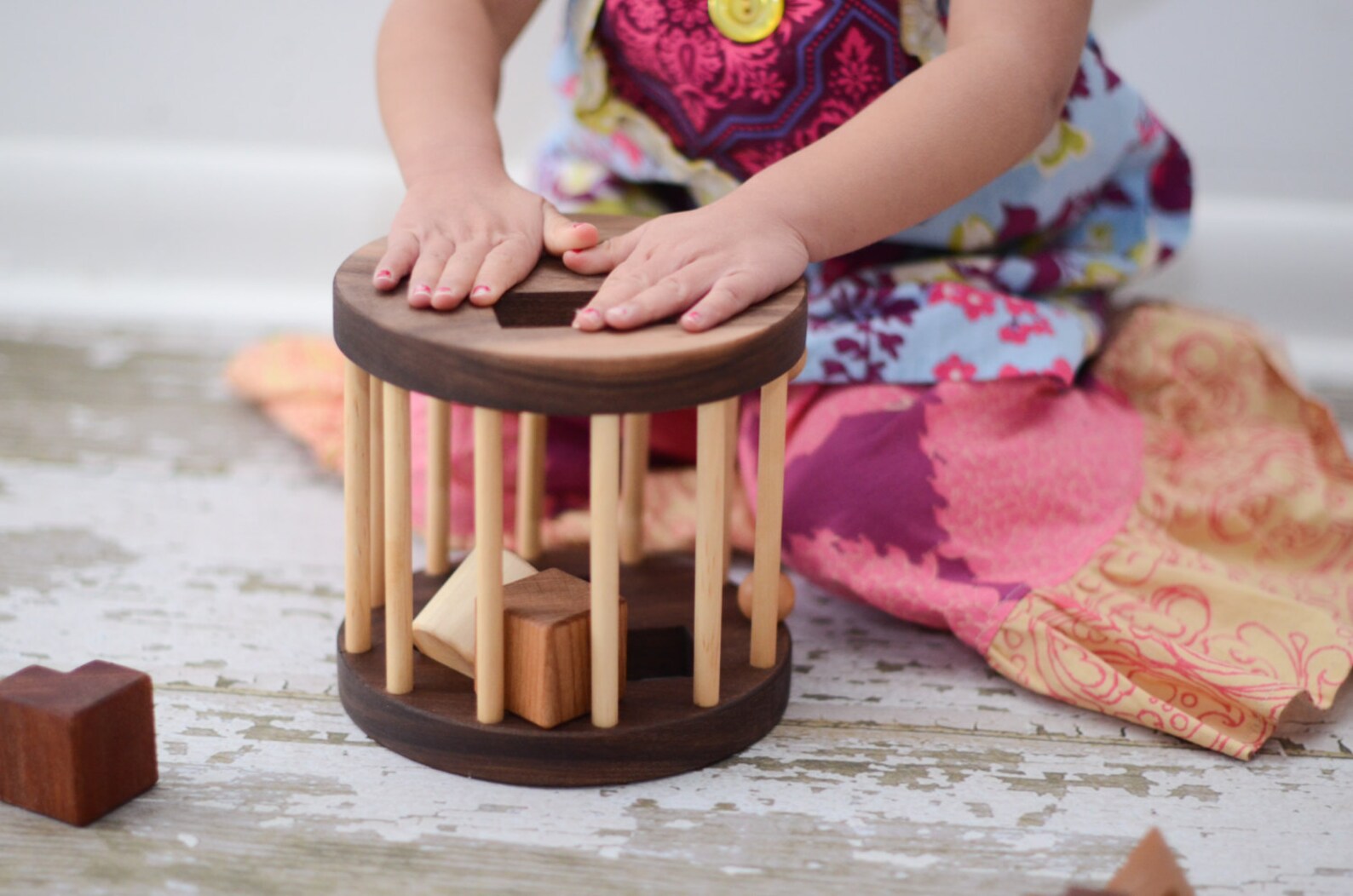 Wooden Shape Sorter Toy Montessori Inspired Educational Toy Etsy