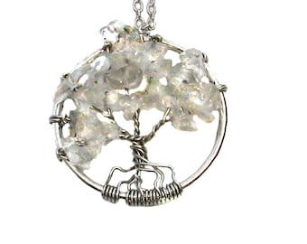 Tree of life Clear Quartz Necklace
