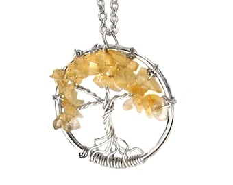 Tree of life Citrine Necklace