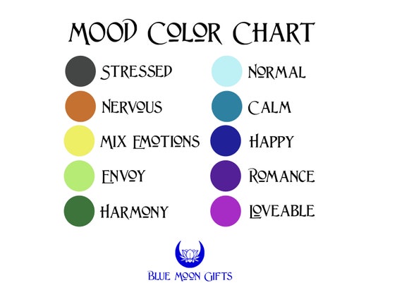 Mood Color Chart For Necklaces