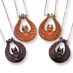 Wooden Scarab Necklace
