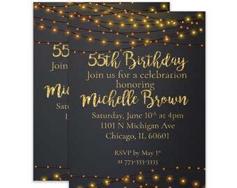 55th birthday invite | Etsy