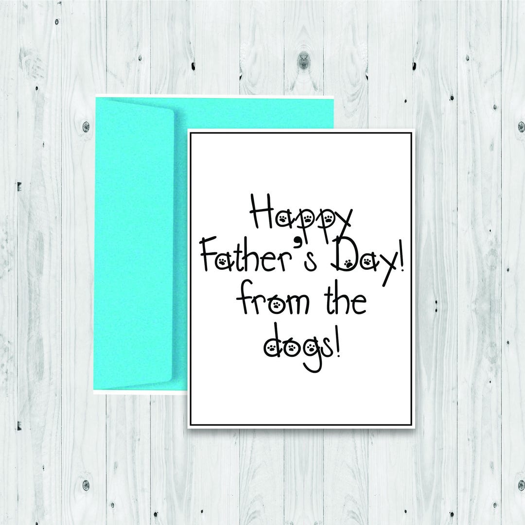 From Pet Card Fathers Day Dog Card Furbaby From the Dog - Etsy