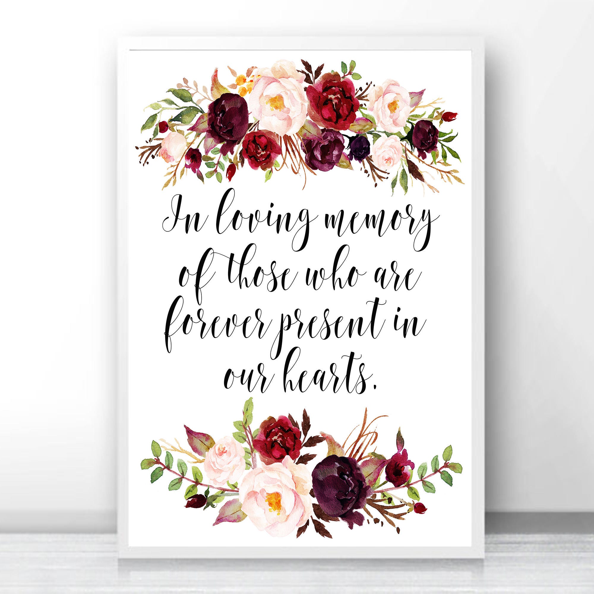 Wedding remembrance in loving memory forever in our heart Etsy