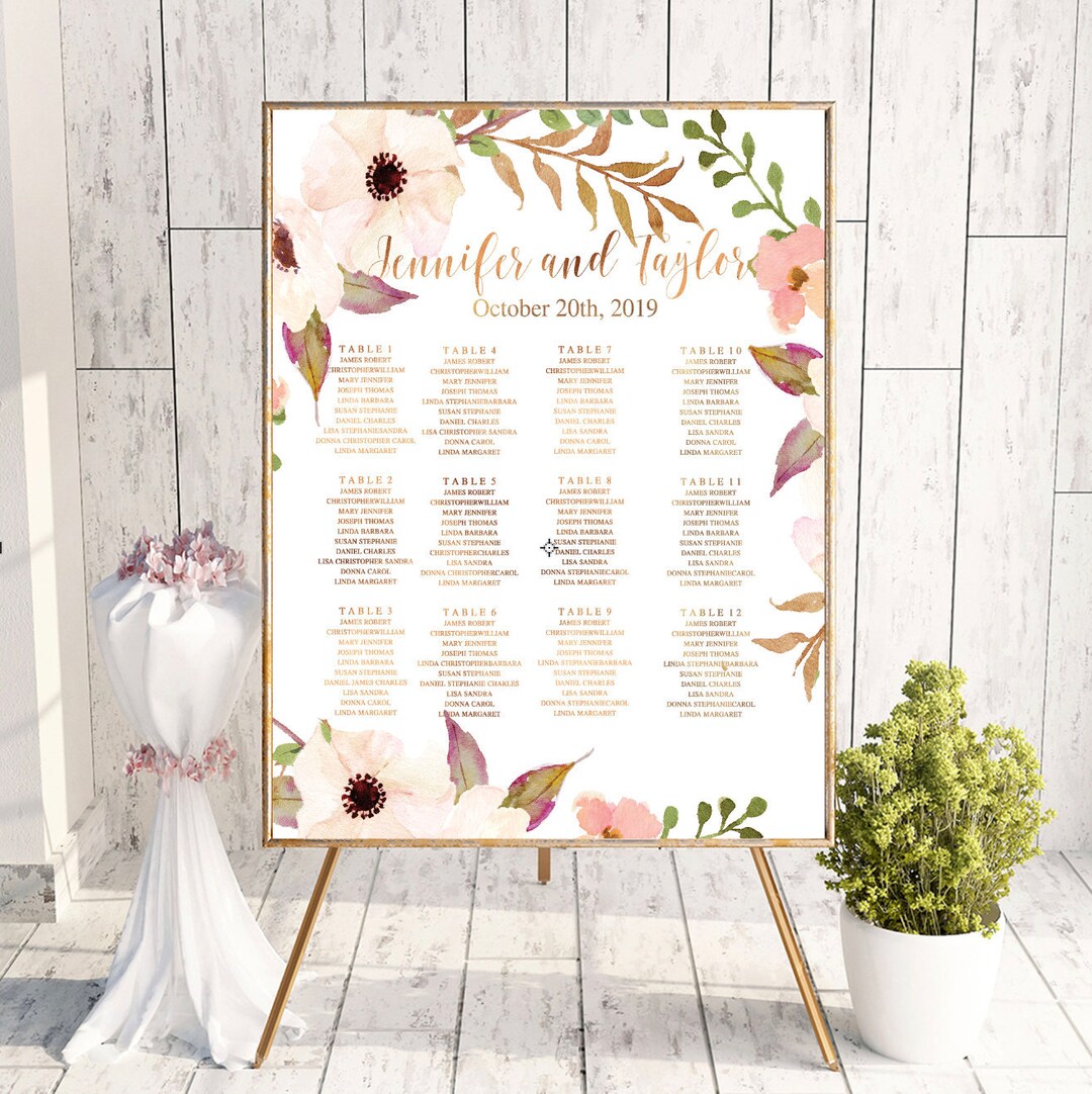 Seating Chart Sign Find Your Seat Sign Seating Chart Etsy