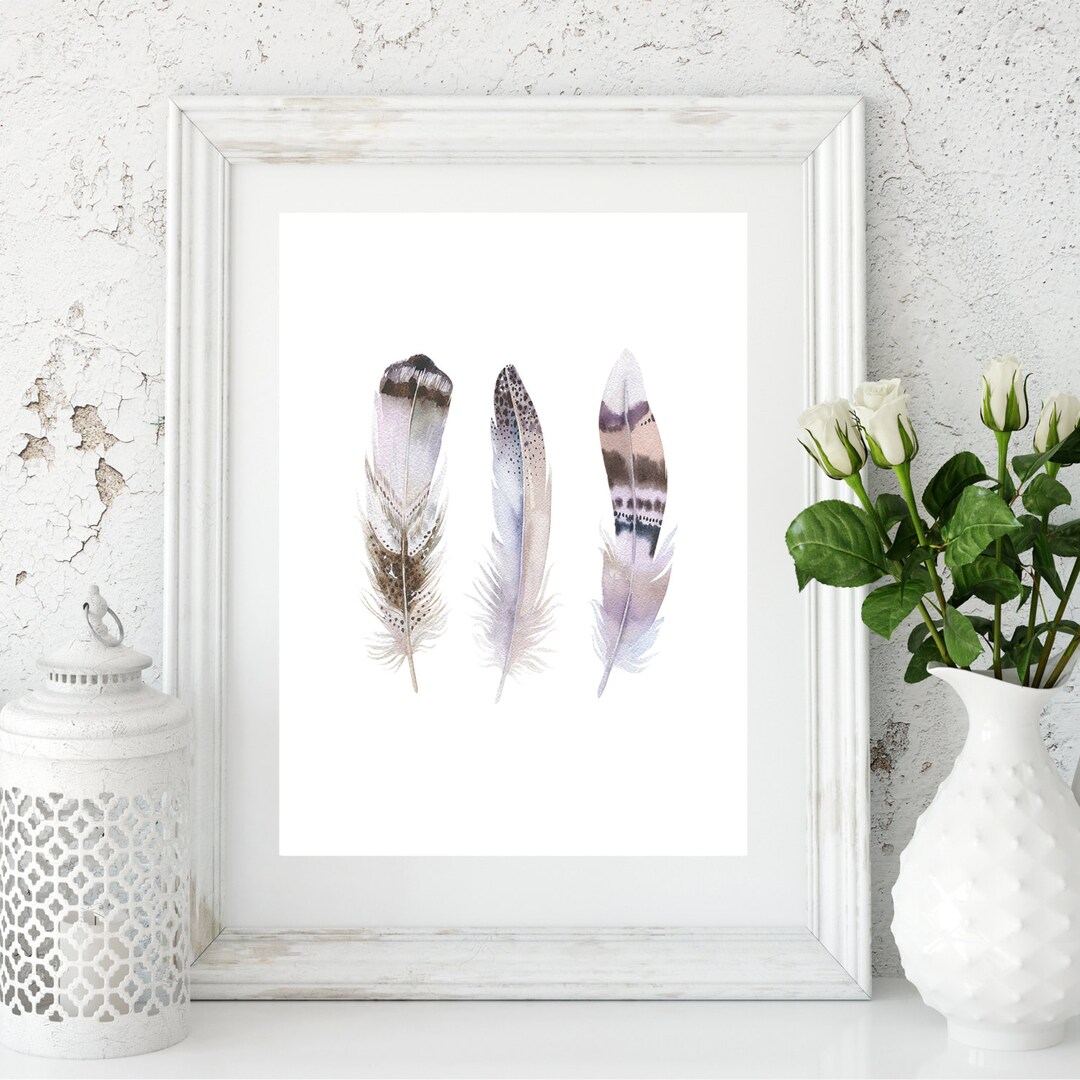 Feathers Wall Art Feathers Printable Feathers Print - Etsy