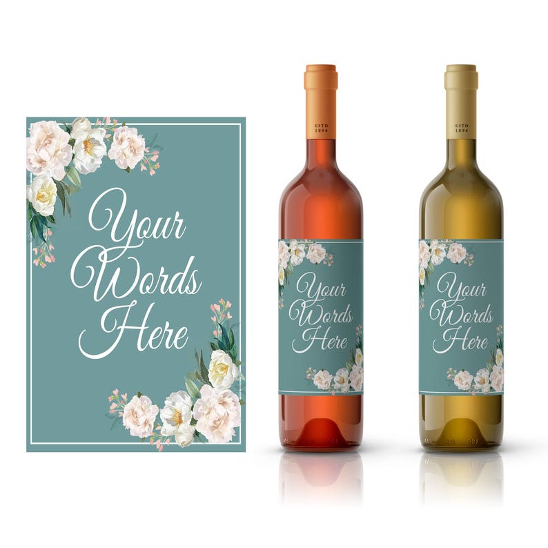 Editable Wine Label DIY Wine Label Your Text Here Personal Etsy