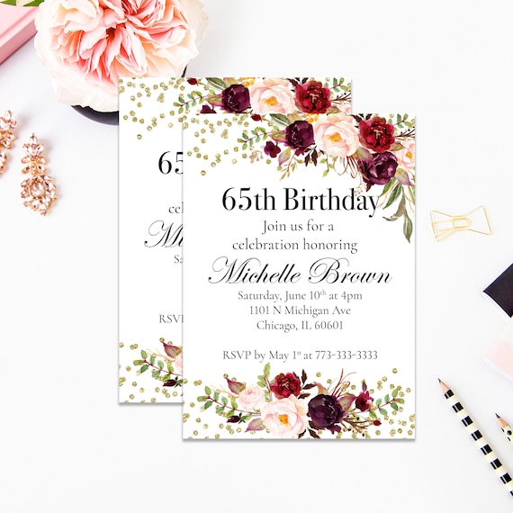 65 Years Old 65th Birthday Party 65th Birthday Gift Age 65 Etsy