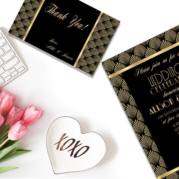 Art Deco Invites Etsy