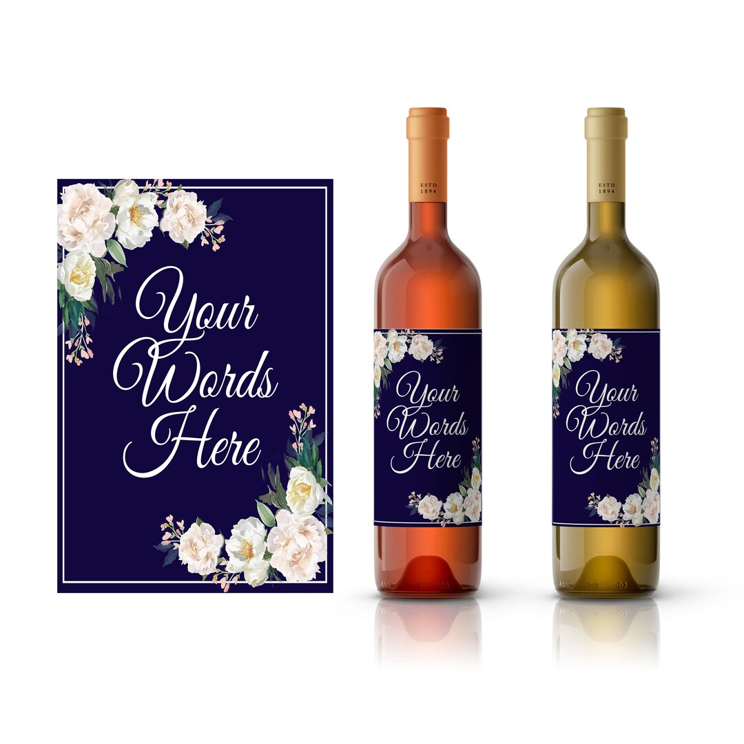 Editable Wine Label, DIY Wine Label, Your Text Here, Personal Wine
