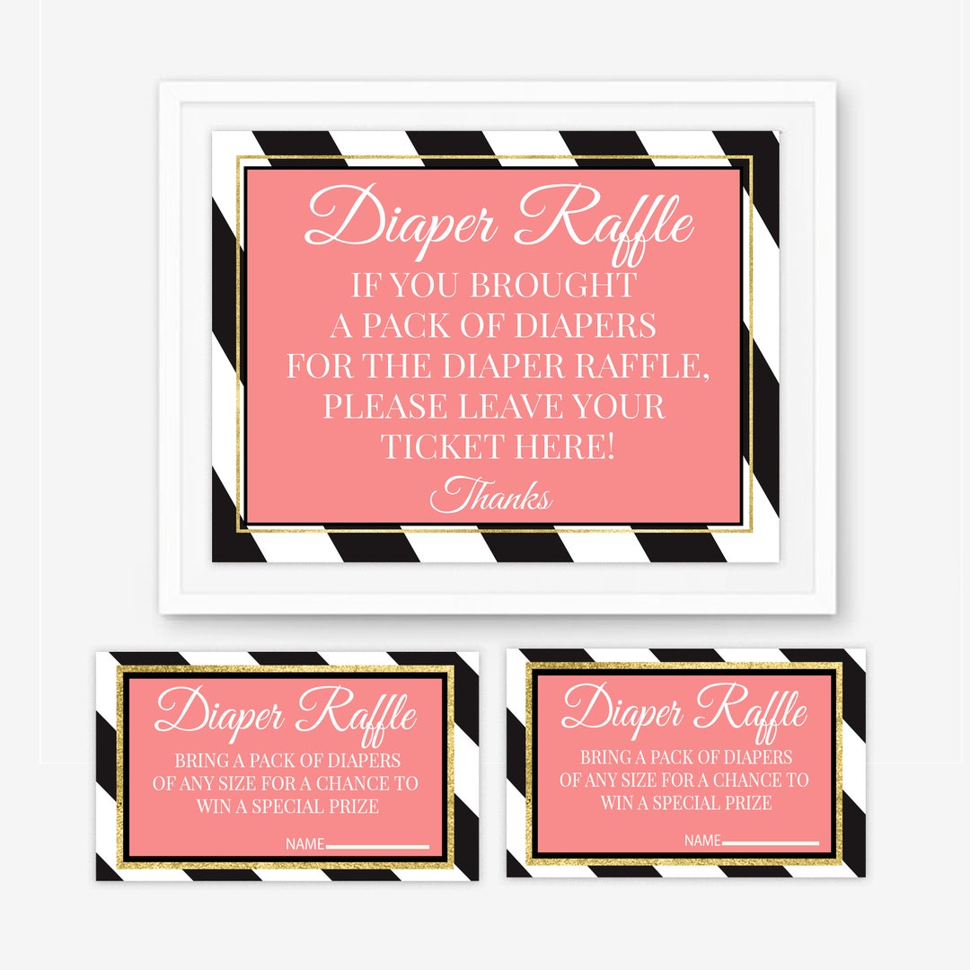 Diaper Raffle Sign Floral Diaper Raffle Raffle Sheets Baby - Etsy
