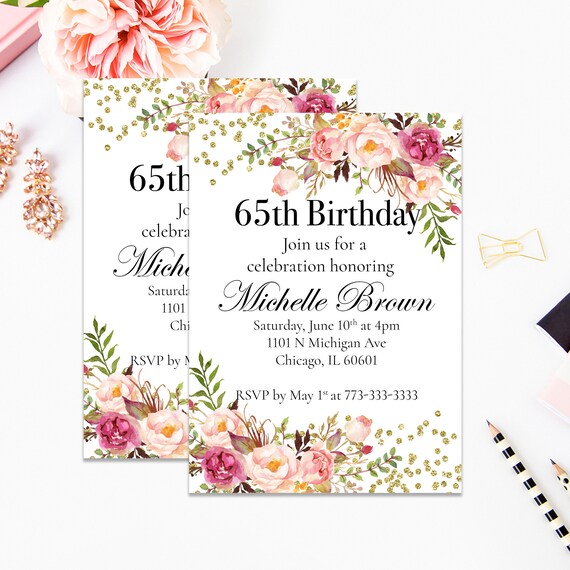 65 Years Old 65th Birthday Party 65th Birthday Gift Age 65 Etsy