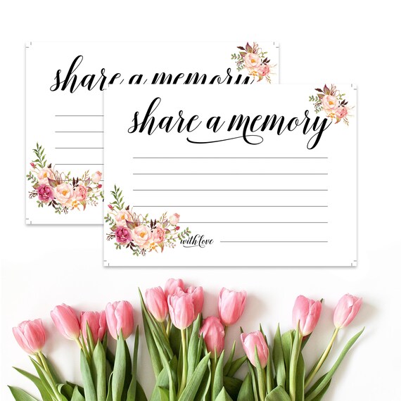 Share a Memory Share a Memory Card Favorite Memory Funeral Etsy