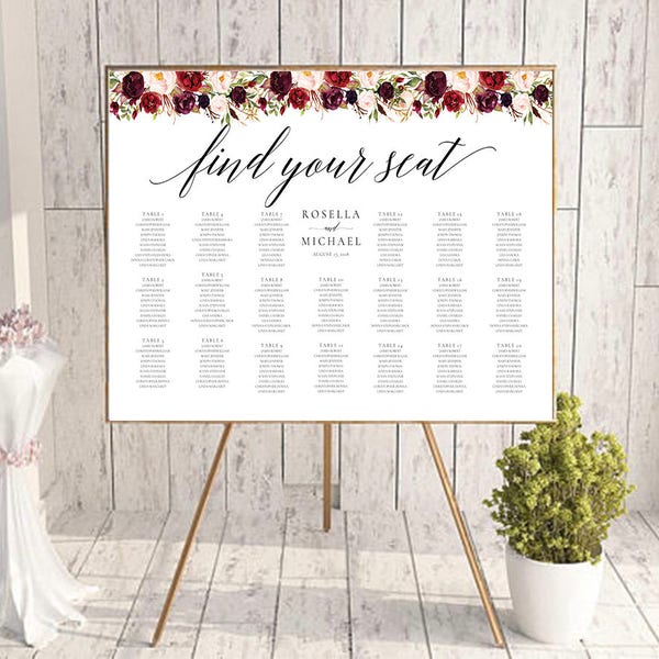 Seat Assignment Board for Wedding - Etsy