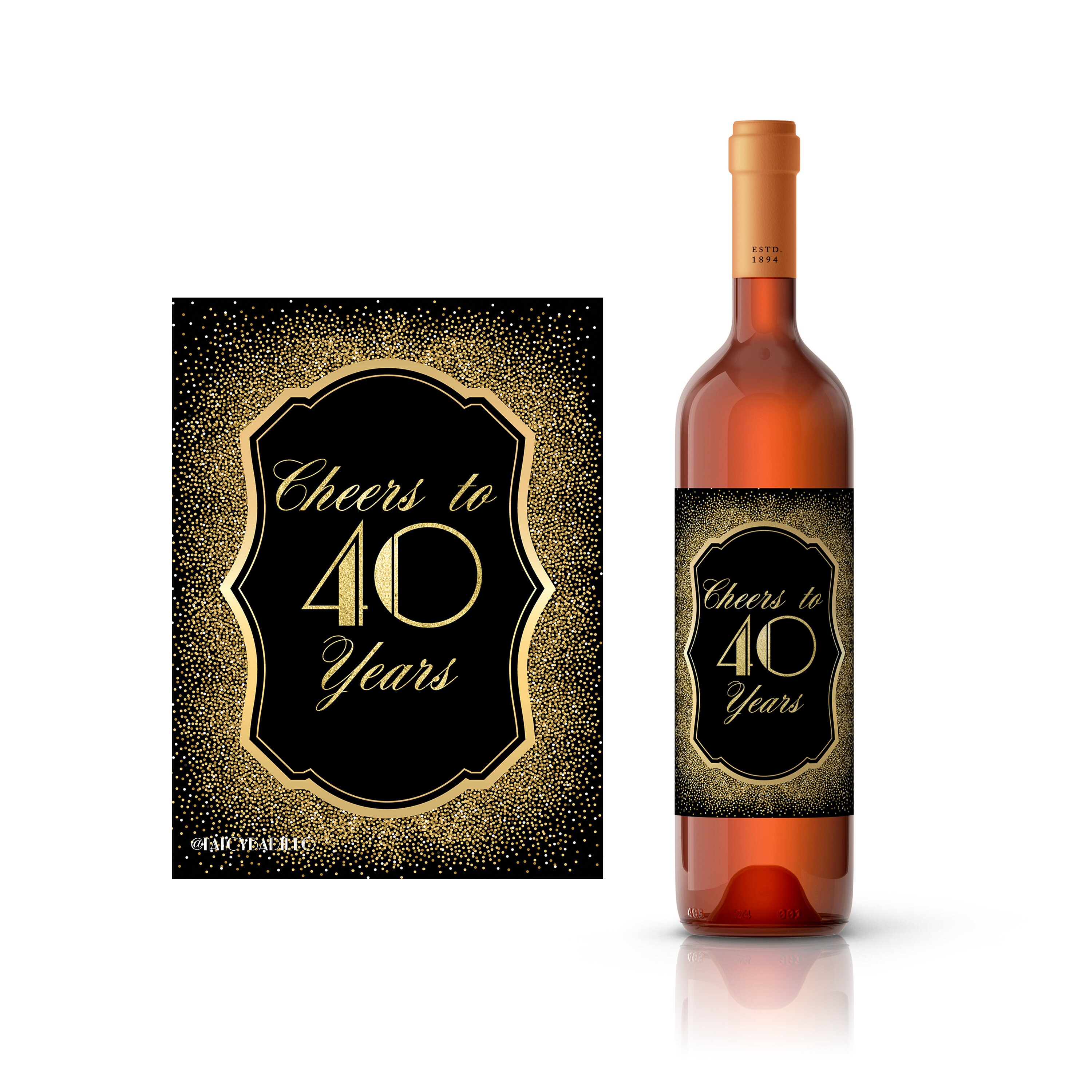 Bravo A 40 Ans Les Etiquettes 40e Anniversaire Etiquette De Etsy France